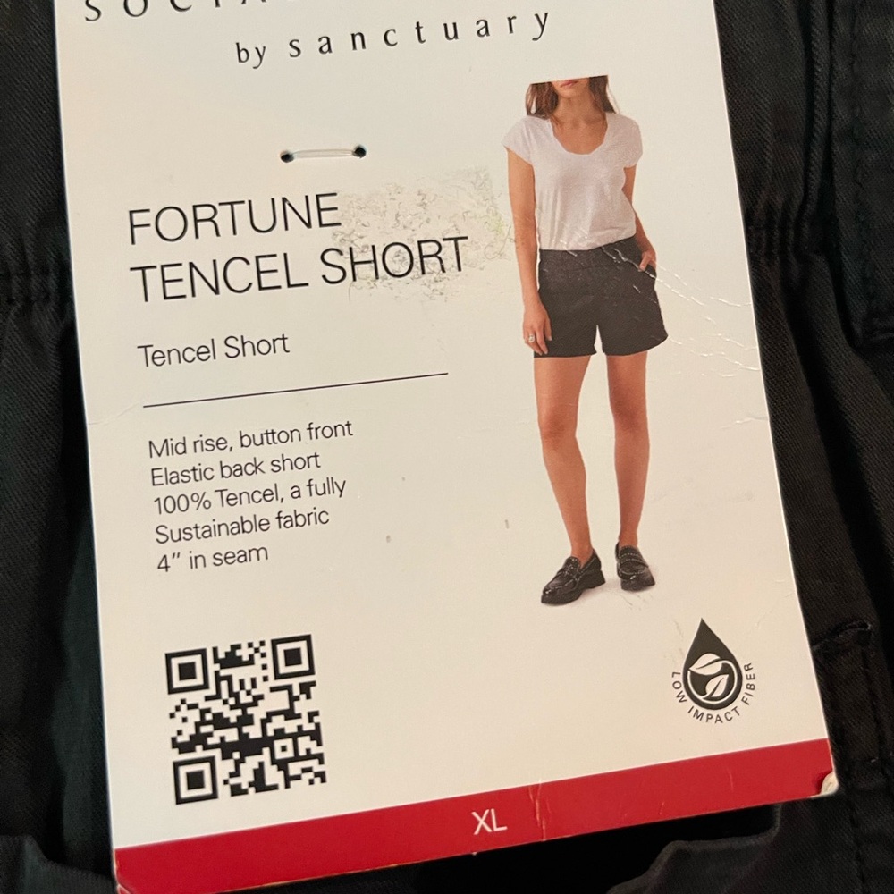 Women's Black Fortune Tencel Shorts